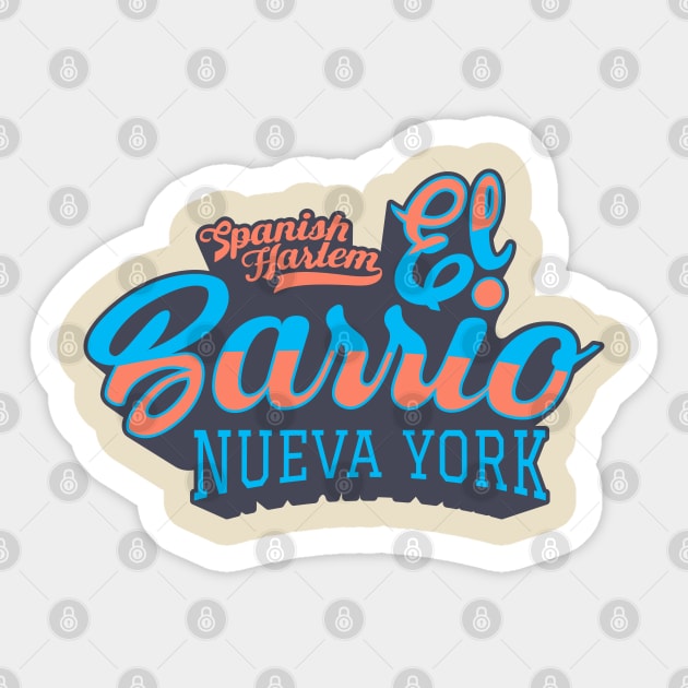 New York El Barrio  - El Barrio Spanish Harlem  - El Barrio  NYC Spanish Harlem Manhattan logo Sticker by Boogosh